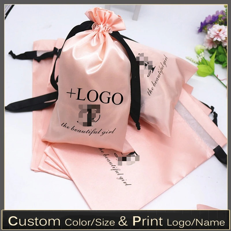 Baby Clothing Easter - 20PCS Baby Pink Silk Satin Pouch